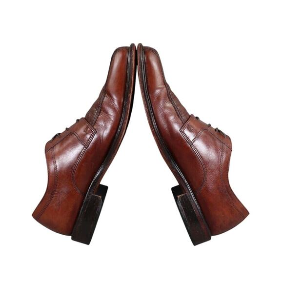Bostonian Shoes Mens 11 Oxford Derby Dress Bike Toe Leather Brown Classic Formal main image 6